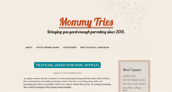 Desktop Screenshot of mommytries.com
