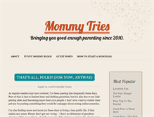 Tablet Screenshot of mommytries.com